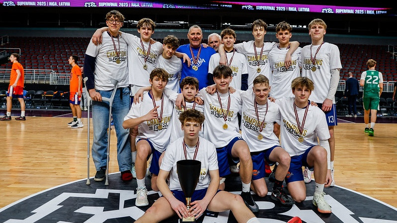 "Jugla" Eiropas Jaunatnes basketbola līgas superfinālā Rīgā triumfē U16 grupā