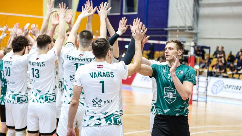 ″Robežsardze/Rīga″ volejbolisti atspēlējas un pārņem vadību LČ finālsērijā