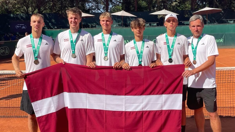 Latvijas tenisisti uzvar arī pēdējā duelī, triumfējot Deivisa kausa grupā