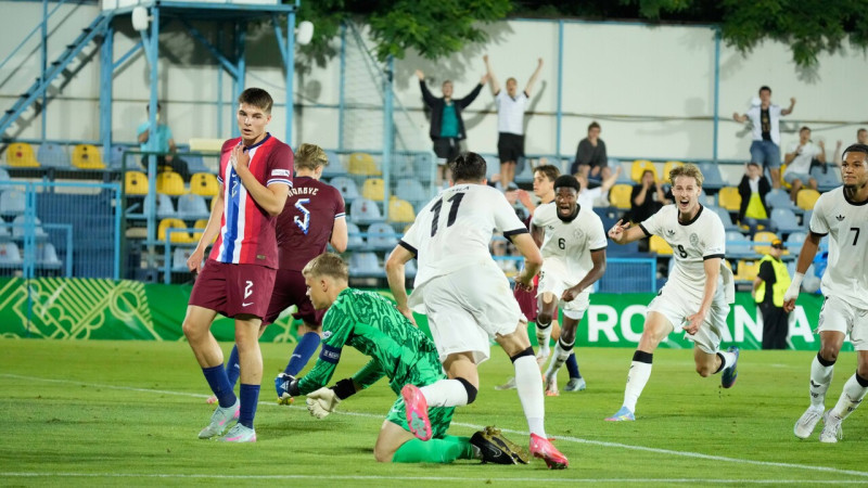 Norvēģijas U19 futbolisti galotnē nenotur pārsvaru pret Vāciju, kura iespraucas pusfinālā