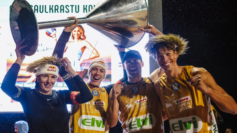 Graudiņa/Samoilova atspēlē mačbumbas, "Saulkrastu kokteilī" triumfē arī Rinkevičs un Bedrītis