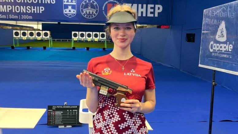 Dvarišķei Eiropas junioru čempionātā sestā vieta šaušanā ar pistoli 25 metru distancē