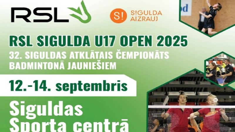 Rīt Siguldā sāksies Eiropas U17 reitinga badmintona turnīrs ar 11 valstu dalību