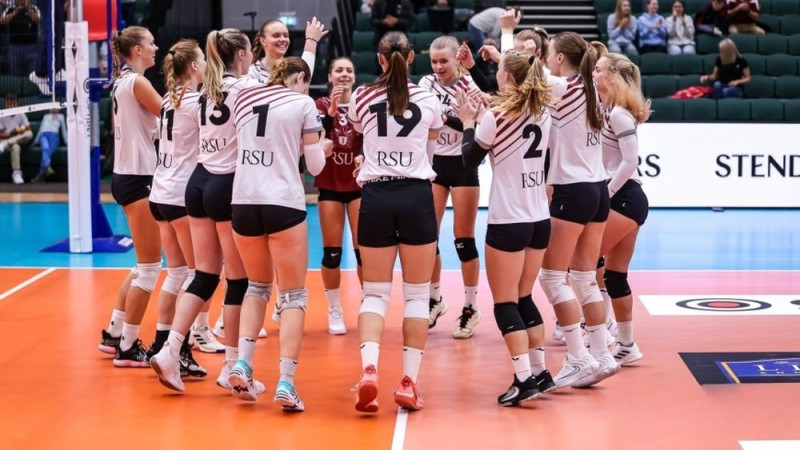 RSU volejbolistēm panākums Baltijas Superkausa pusfinālā