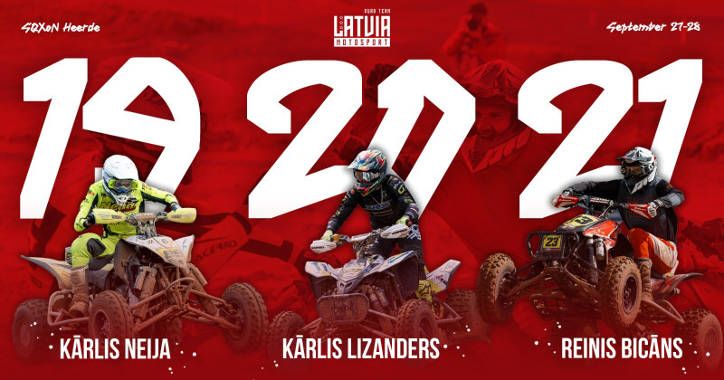 Latvijas kvadriciklu motokrosa komanda dodas cīņā Nāciju kausā