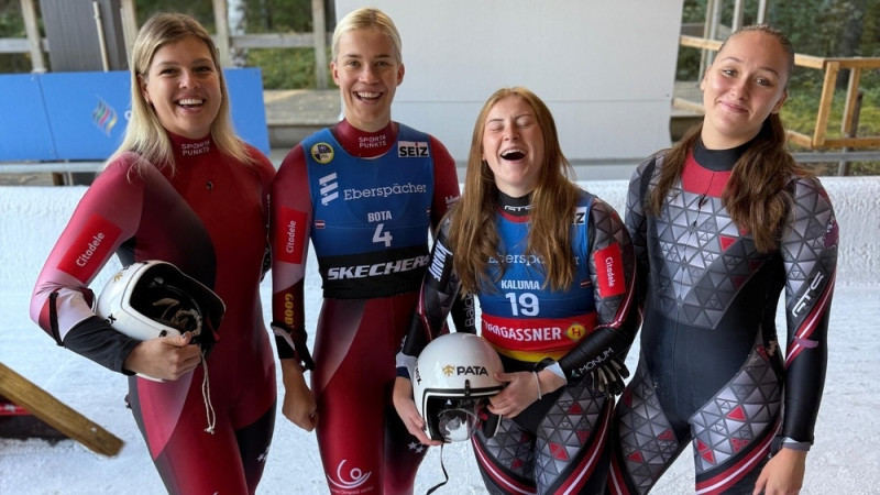 Latvijas kamaniņu sporta izlase jaunajai sezonai gatavojas Lillehammeres olimpiskajā trasē