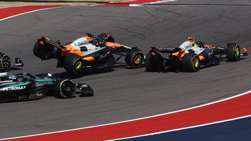 "McLaren" sprinta startā piedzīvo ļaunāko murgu, Verstapens notur uzvaru