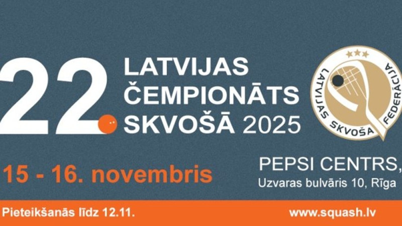 Valsts svētku brīvdienās noskaidros Latvijas čempionus skvošā