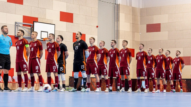 Latvijas telpu futbola izlase pēdējā pārbaudē pirms EČ zaudē lietuviešiem