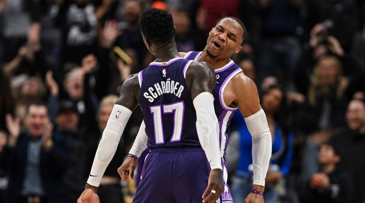 Atlanta zaudē sezonas rezultatīvākajā duelī, Vestbrukam un Šrēderam izšķiroši tālmetieni