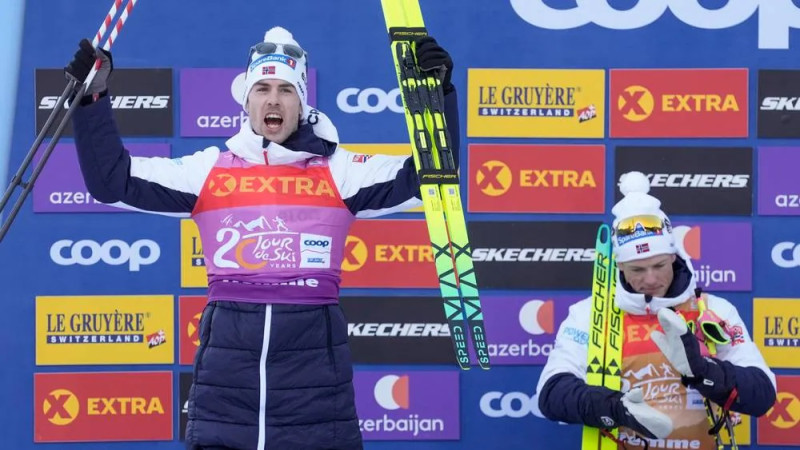 "Tour de ski" pēdējā posmā uzvarējušais Stenshāgens: "Brīnumu laiks nav beidzies"