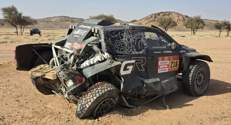 Lietuvietis Vanagas avarē pie 160 km/h liela ātruma, Dakaras rallijs ir beidzies
