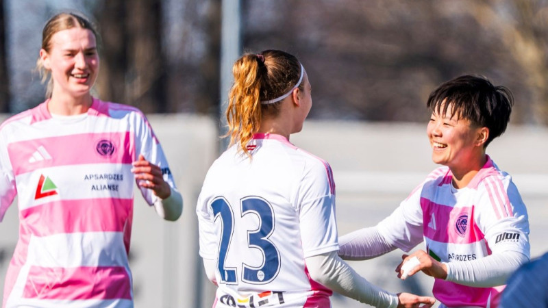 ''Riga'' futbolistes turpina pārliecinošo sezonas sākumu un izcīna graujošu uzvaru
