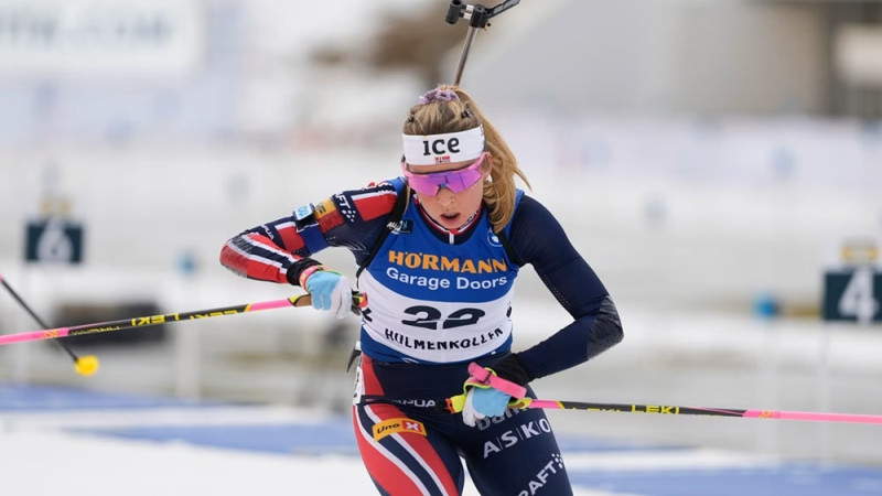Biatloniste Tandrevolda Norvēģijas slēpošanas čempionātā iekļūst desmitniekā