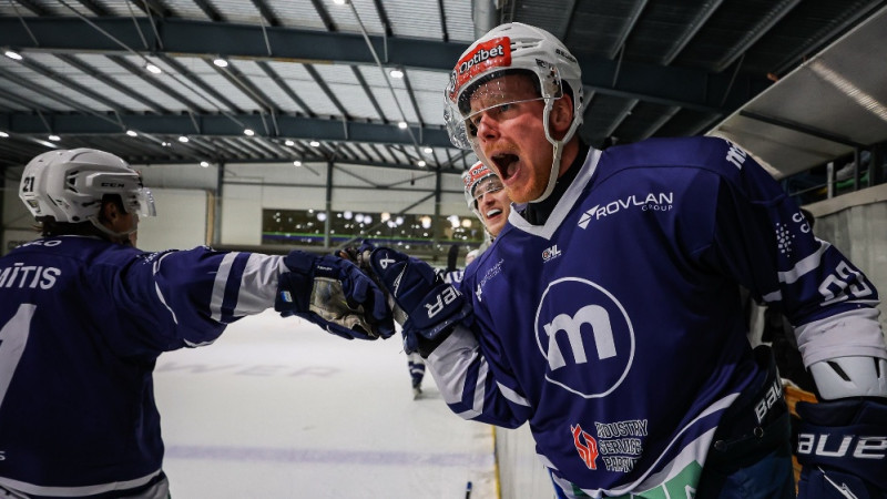 Grandiozā otrajā trešdaļā soli no OHL fināla nokļūst titula sargātāja "Mogo"/RSU