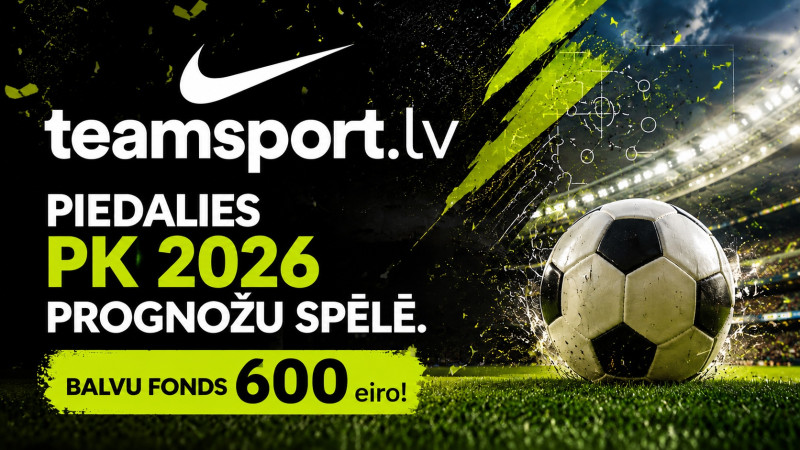 Piedalies Teamsport.lv PK 2026 prognožu spēlē un laimē 200 eiro!
