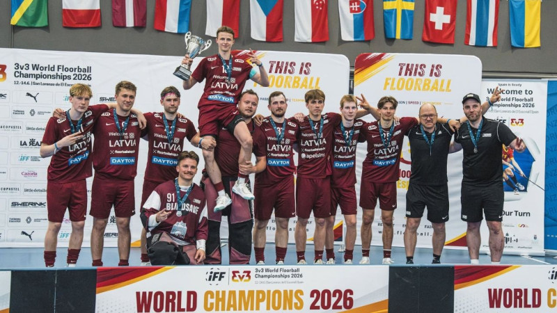 Latvijas vīriešu izlasei pasaules čempionāta sudrabs