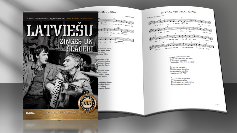 Izdota nošu grāmatas "Latviešu populārākās ziņģes un šlāgeri" atjaunota un papildināta versija!