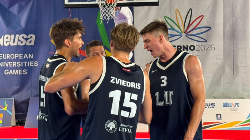 LU 3x3 basketbola komanda tiek Eiropas Universitāšu sporta spēļu ceturtdaļfinālā